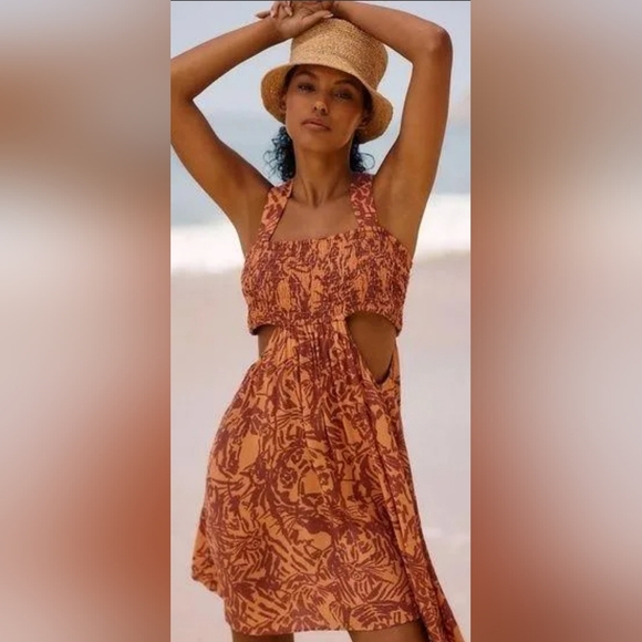 Anthropologie The Piper Bandeau Cutout Mini Dress - Picture 1 of 8